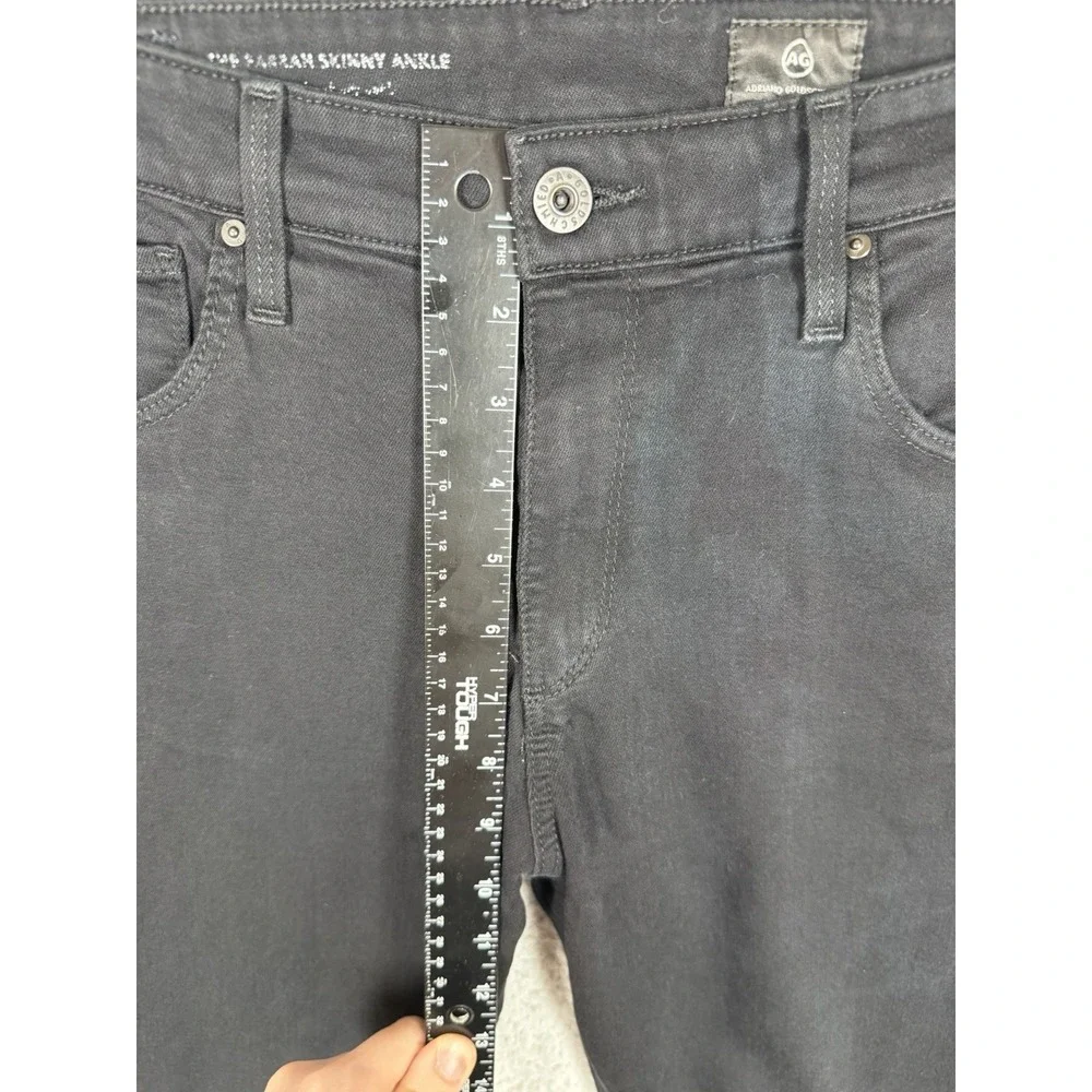 AG Adriano Goldschmied Farrah Skinny Ankle Jeans Women's 30R Black Stretch 30x29